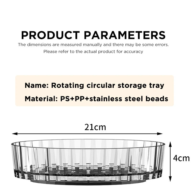 Plateau rotatif organisateur – Étagère tournante pour épices, cuisine, garde - manger et cosmétiques - SmartDeals